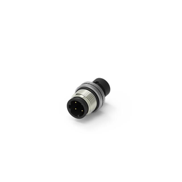 M12 D-CODE PLUG FOR CABLE, 4PIN