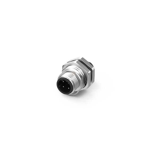 M12 D-CODE RECEPTACLE, 4PIN MALE