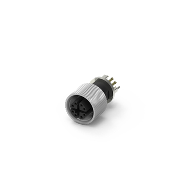 M12 X-CODE PLUG FOR CABLE, 8PIN