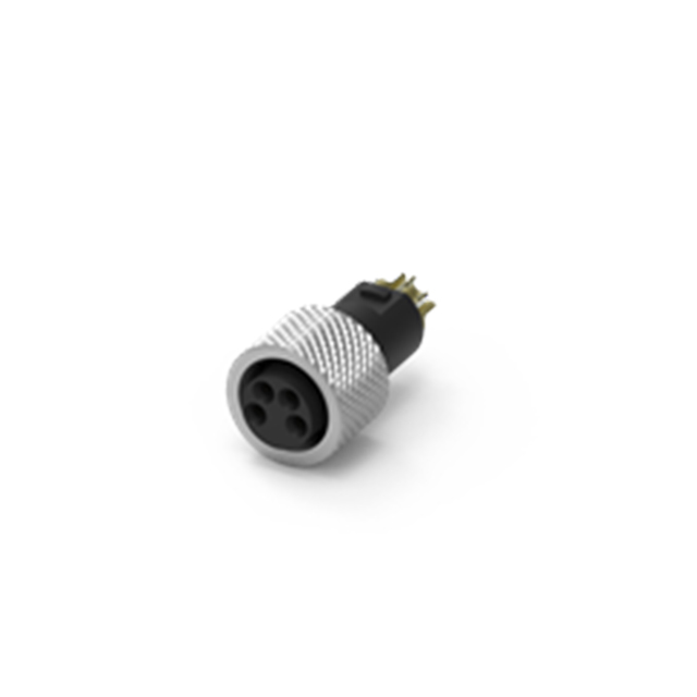 M8 A-CODE PLUG FOR CABLE, 4PIN F