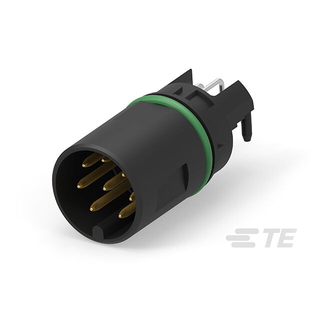 M12 MALE, A CODE,RA, 8P THR REAR