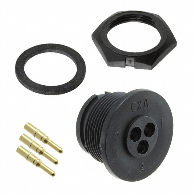 CONN PLUG MALE 3POS GOLD CRIMP
