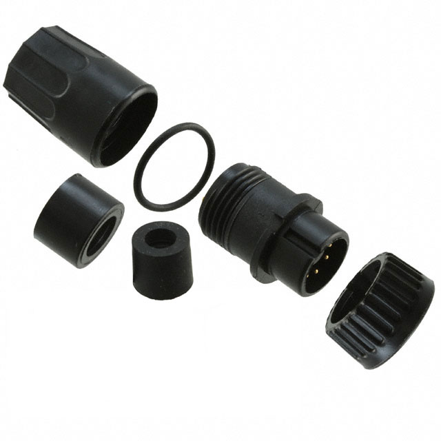 CONN PLUG MALE 6P GOLD SLDR CUP