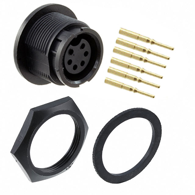 CONN RCPT MALE 6POS GOLD CRIMP