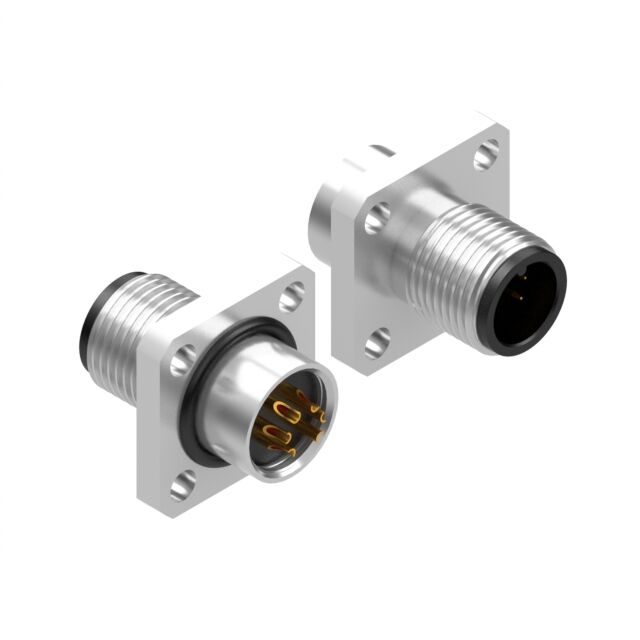 CONN PLUG MALE 6POS GOLD SLDR