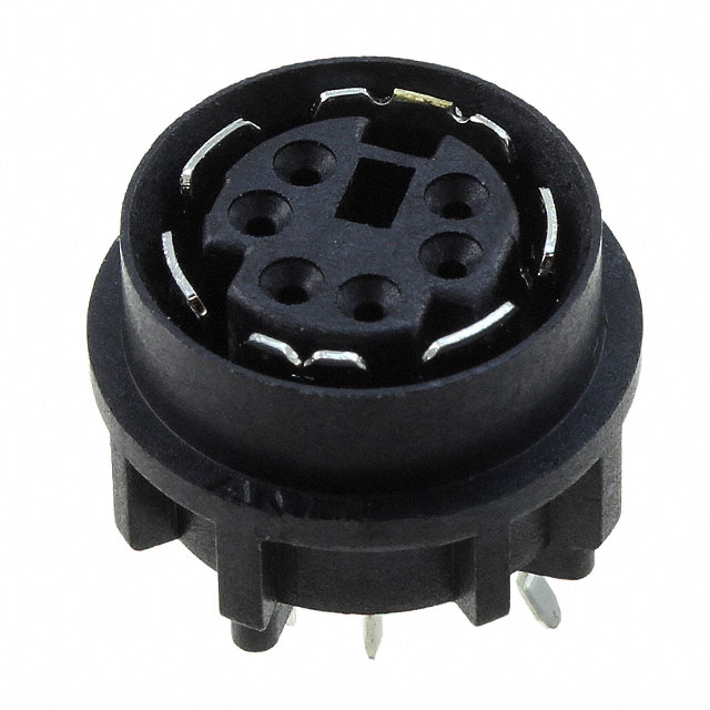CONN RCPT FMALE MINI DIN 6P SLDR