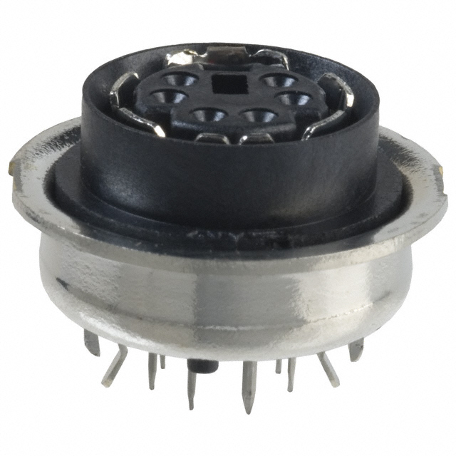 CONN RCPT FMALE MINI DIN 6P SLDR
