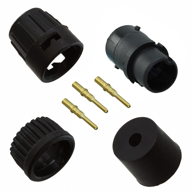 CONN PLUG MALE 3POS GOLD CRIMP