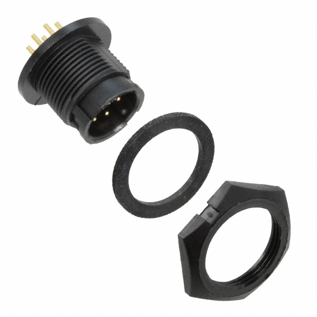 CONN RCPT MALE 8POS GOLD SOLDER
