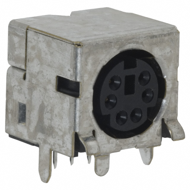 CONN RCPT FMALE MINI DIN 6P SLDR