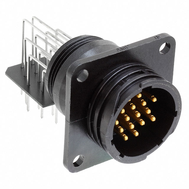 CONN RCPT MALE 16POS GOLD SOLDER