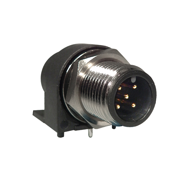 CONN RCPT MALE 5POS GOLD SOLDER