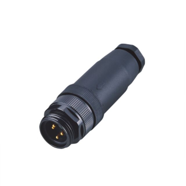 CONN PLUG MALE 3POS GOLD SCREW