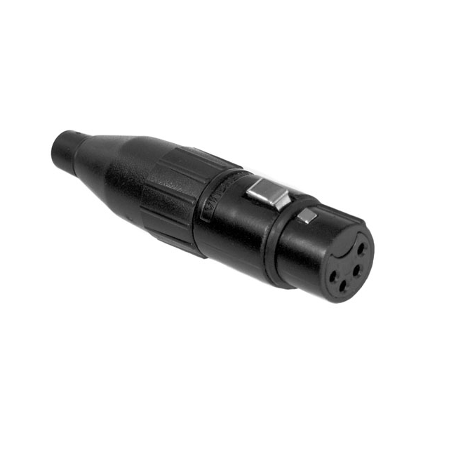 CONN PLUG FMALE XLR 4P SLDR CUP