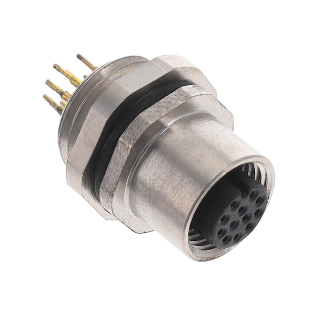 BULKHEAD CONN. M12 FRONT MT. 12-