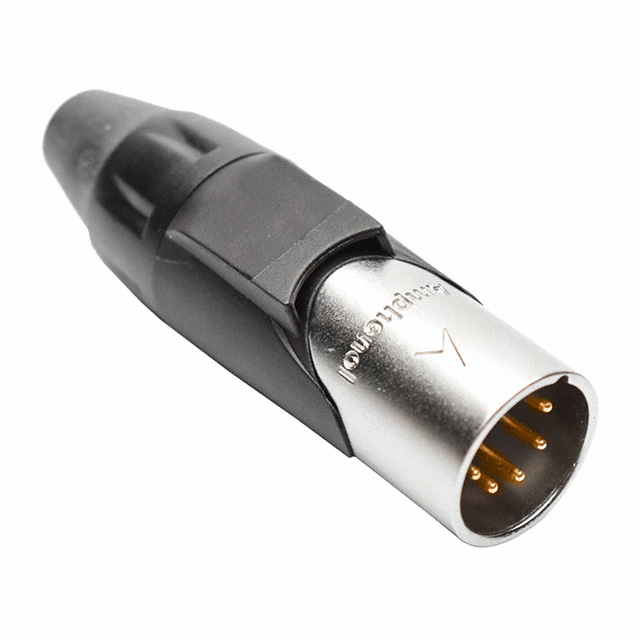 CONN RCPT MALE XLR 5P SOLDER CUP