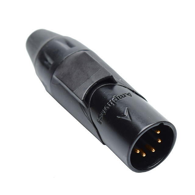 CONN RCPT MALE XLR 5P SOLDER CUP