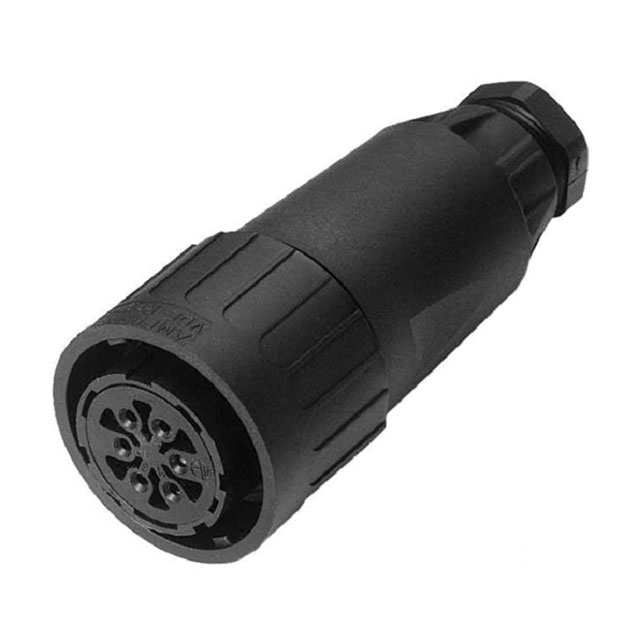 CONN PLUG FMALE 6P SILVER SCREW