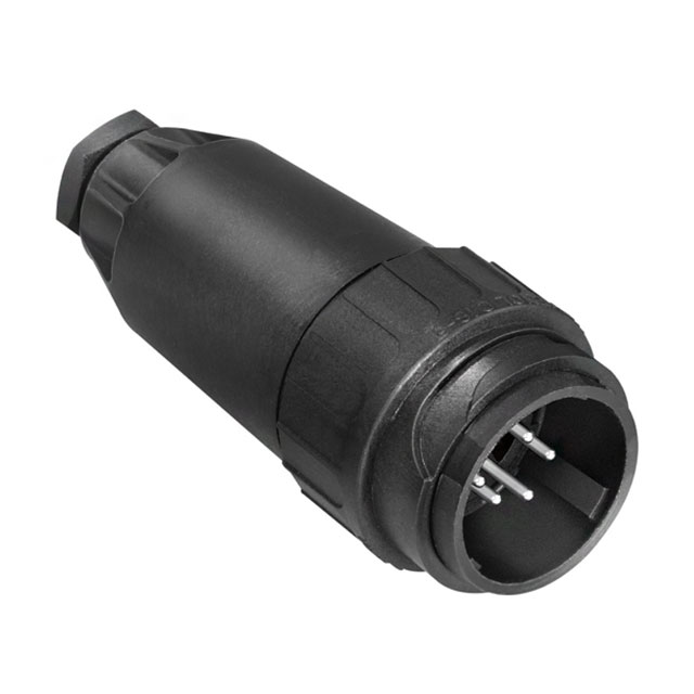 CONN PLUG MALE 6POS SILVER SCREW