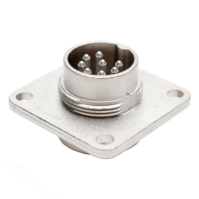 CONN RCPT MALE 8POS SILVER SLDR