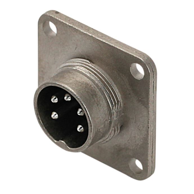 CONN RCPT MALE 8POS GOLD SOLDER