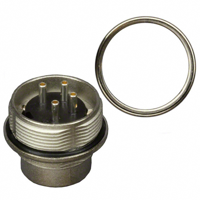 CONN RCPT MALE 4POS SILVER SLDR