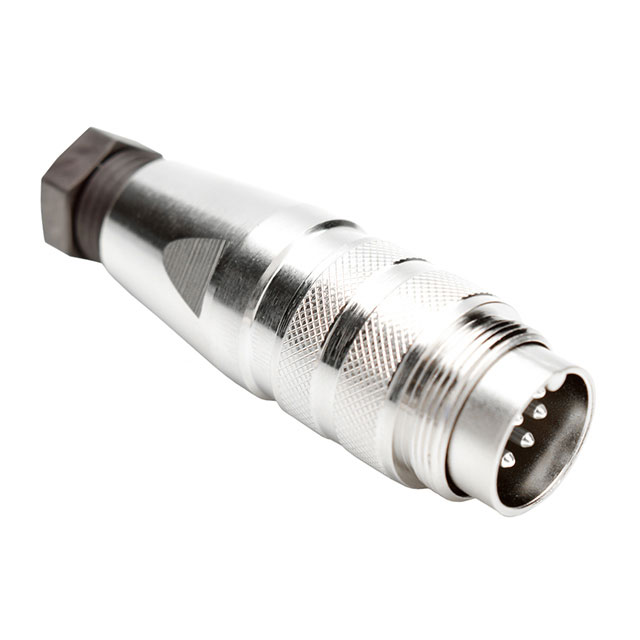 CONN PLUG MALE 8P SILV SLDR CUP