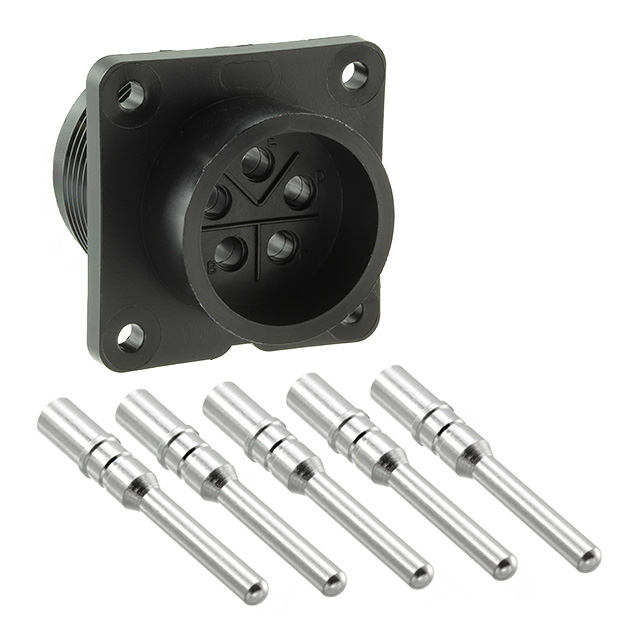 CONN RCPT MALE 5POS SILVER CRIMP