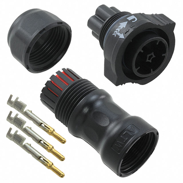 CONN PLUG MALE 3POS GOLD CRIMP
