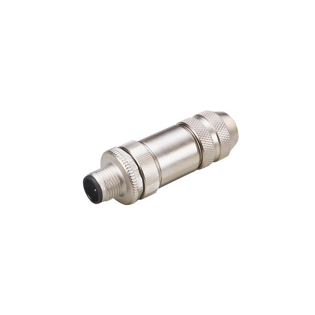 M12 WIREABLE MALE CONNECTOR, 4-P
