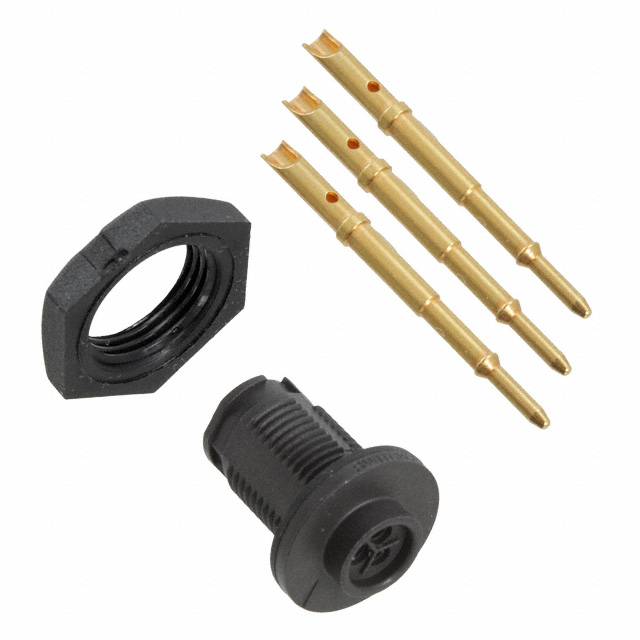 CONN RCPT MALE 3POS GOLD CRIMP