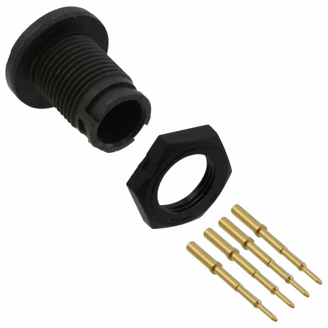 CONN RCPT MALE 4POS GOLD CRIMP