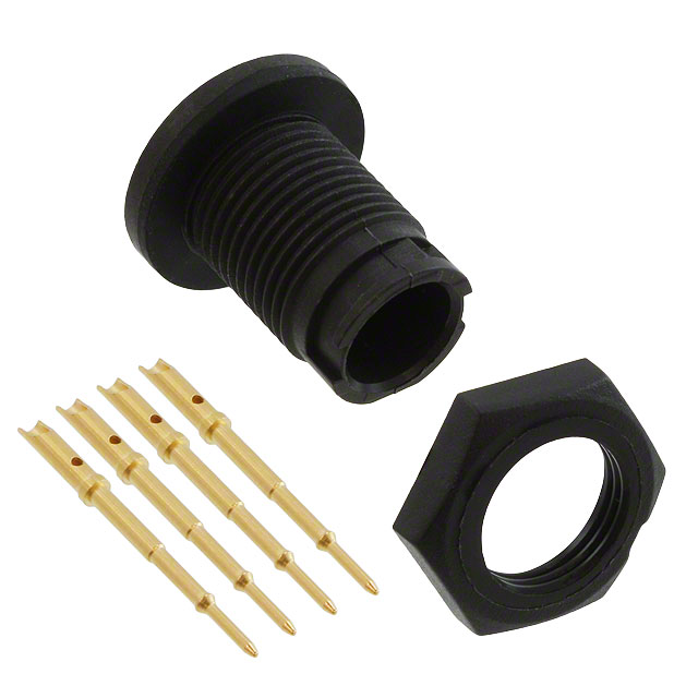 CONN RCPT MALE 4POS GOLD CRIMP