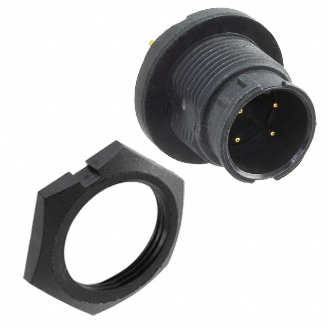 CONN RCPT MALE 4POS GOLD SOLDER