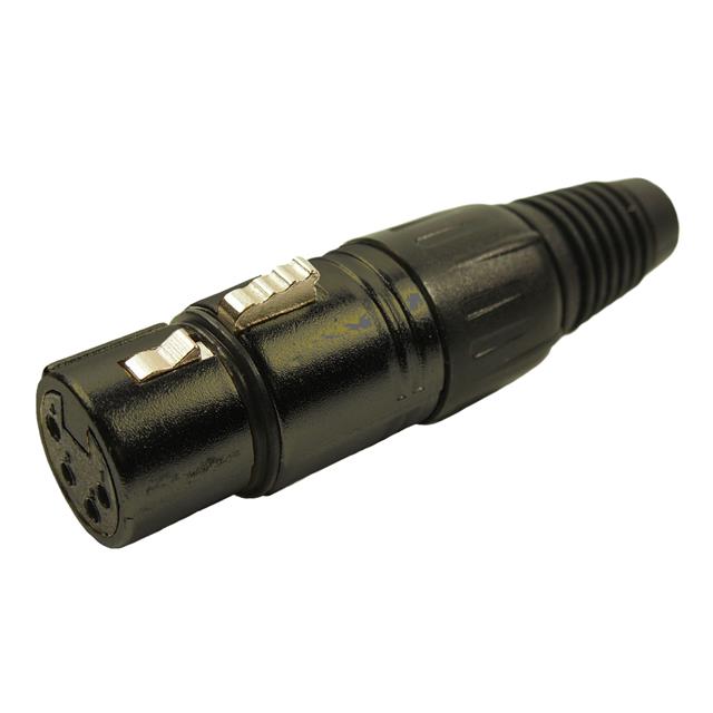 AUDIO PLUG 4APF/BM BLK FEMALE