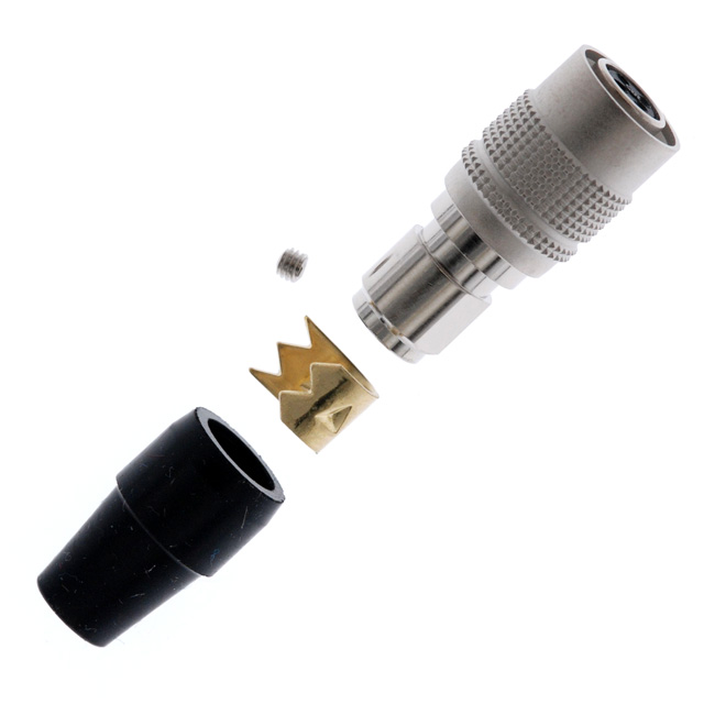 CONN PLUG FMALE 4P GOLD SLDR CUP