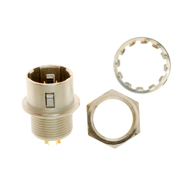 CONN RCPT MALE 4P GOLD SLDR CUP