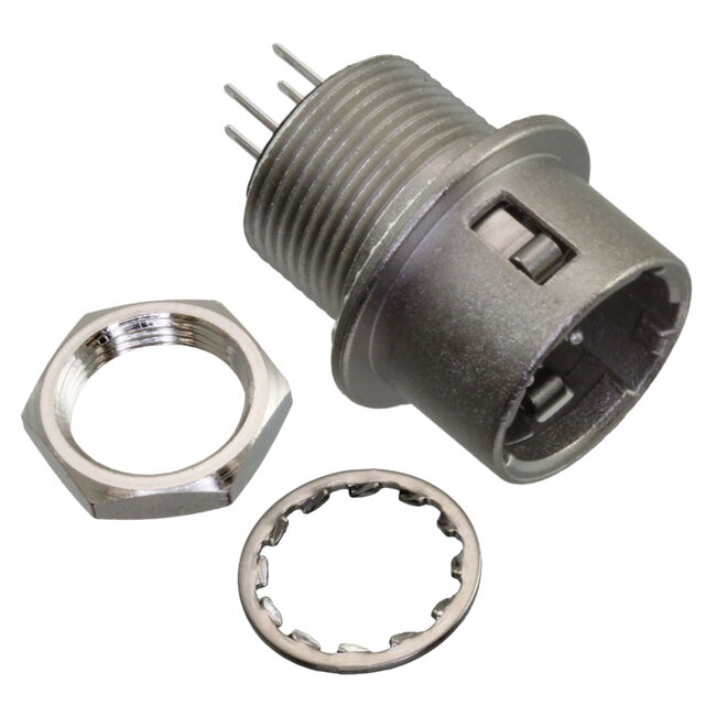CONN RCPT MALE 4POS SILVER SLDR