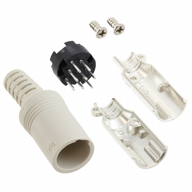 CONN PLUG MALE 8P TIN SOLDER CUP