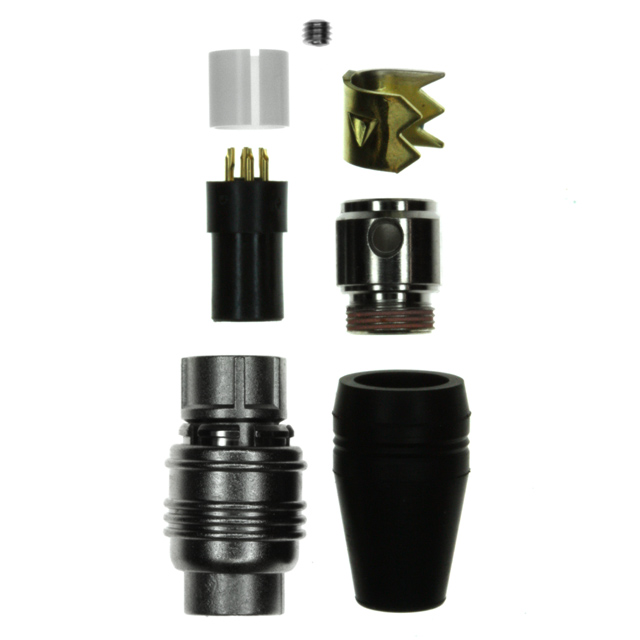 CONN PLUG FMALE 4P GOLD SLDR CUP