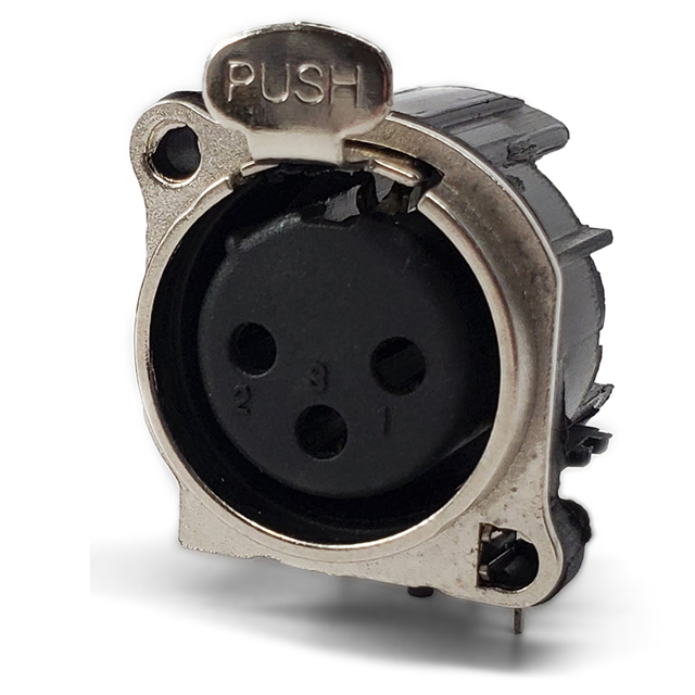 CONN RCPT FMALE XLR 3P GOLD SLDR