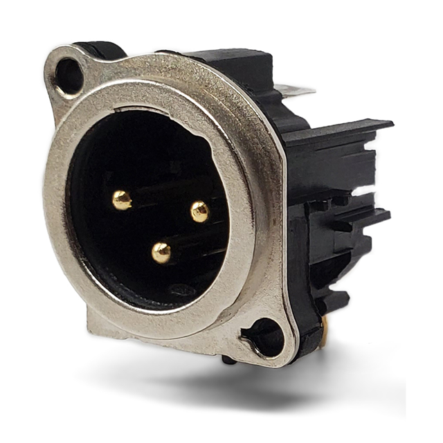 CONN RCPT MALE XLR 3P GOLD SLDR