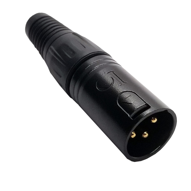 CONN RCPT MALE XLR 3POS GOLD
