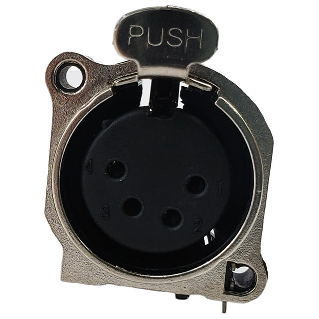 B SERIES, 4 PIN XLR, FEMALE, HOR