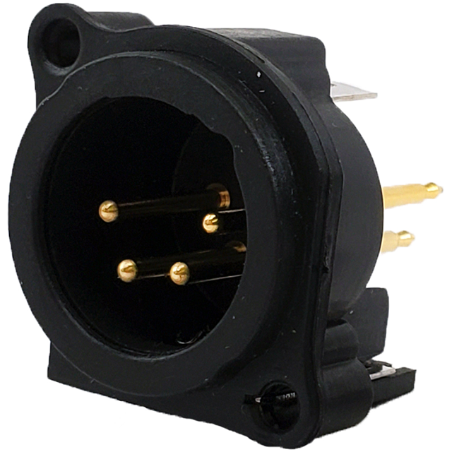 E SERIES, 4 PIN XLR, MALE, VERTI