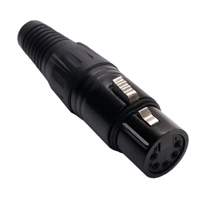 CONN PLUG FMALE XLR 5POS SILVER