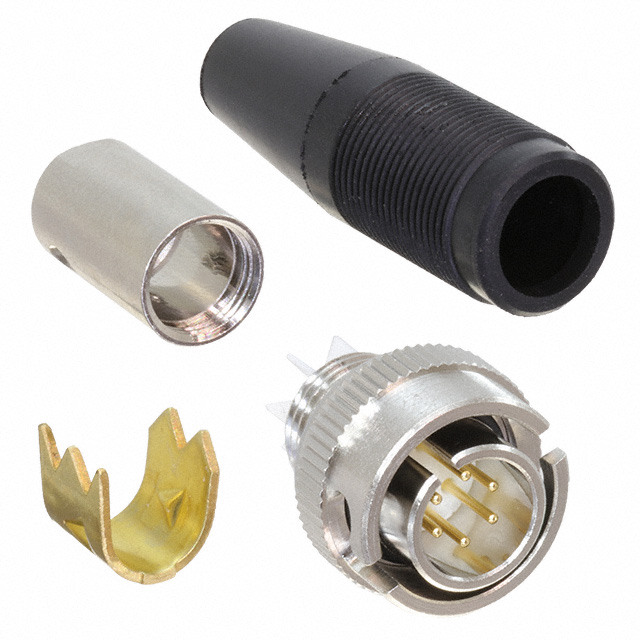 CONN PLUG MALE 6P GOLD SLDR CUP