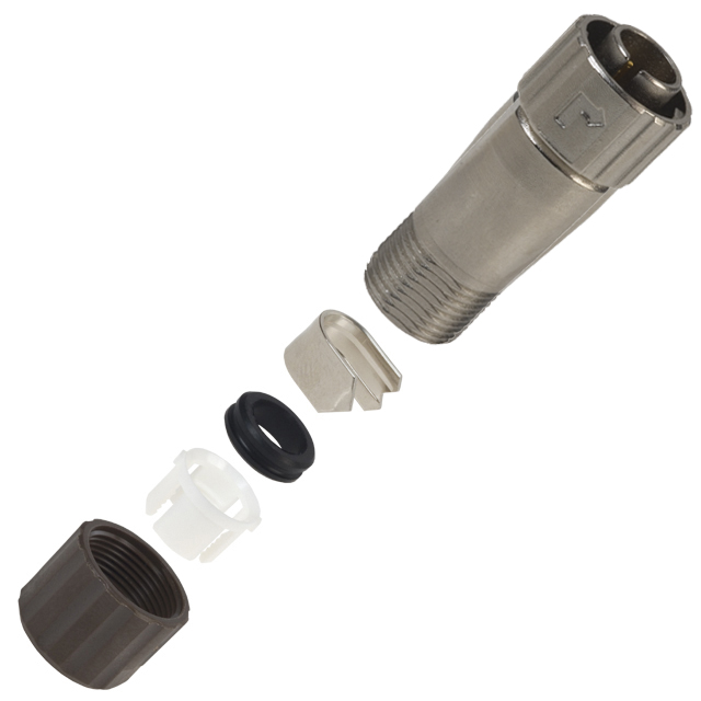 CONN PLUG MALE 6P GOLD SLDR CUP