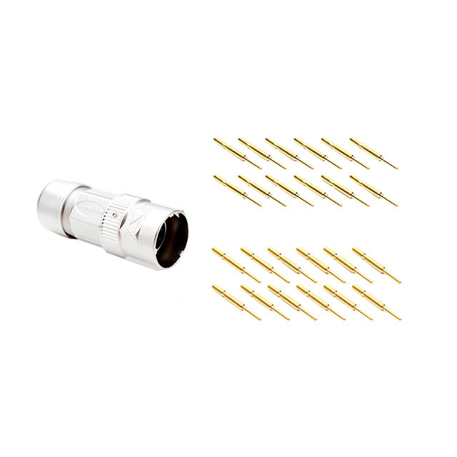CONN PLUG MALE 12POS GOLD CRIMP