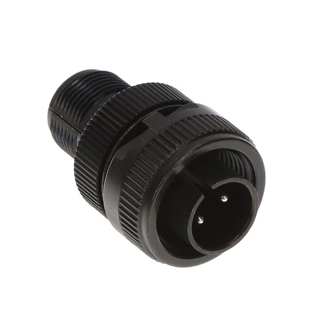 CIRCULAR CONN, 2 POS, STR PLUG,
